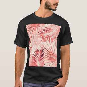 Camiseta Hojas tropicales de palmeras, patrón hawaiano eleg