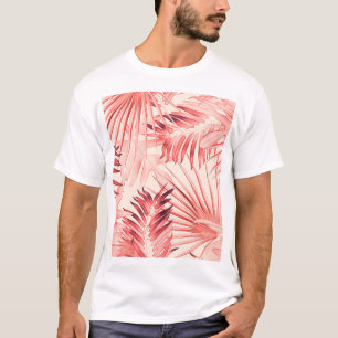Camiseta Hojas tropicales de palmeras, patrón hawaiano eleg
