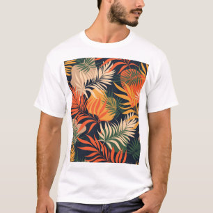Camiseta Hojas tropicales de palmeras: sin foco vintage