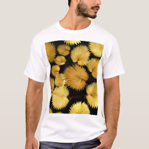 Camiseta Hojas Tropicales Doradas: Elegancia de Licuala