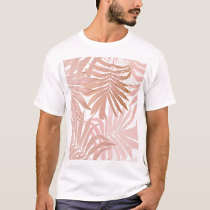 Camiseta Hojas tropicales: patrón gradiente brillante.