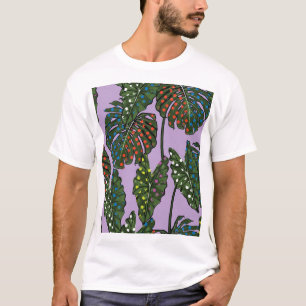 Camiseta Hojas tropicales: punto de polka vintage.