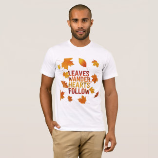 Camiseta Hojas Vagan Corazones Siguen Otoño Naturaleza