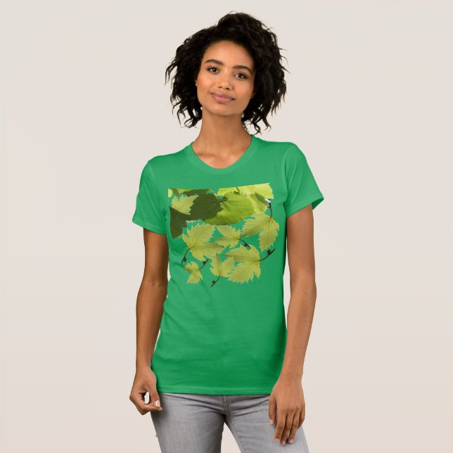 Camiseta Hojas verdes de vid de uva (Anverso completo)