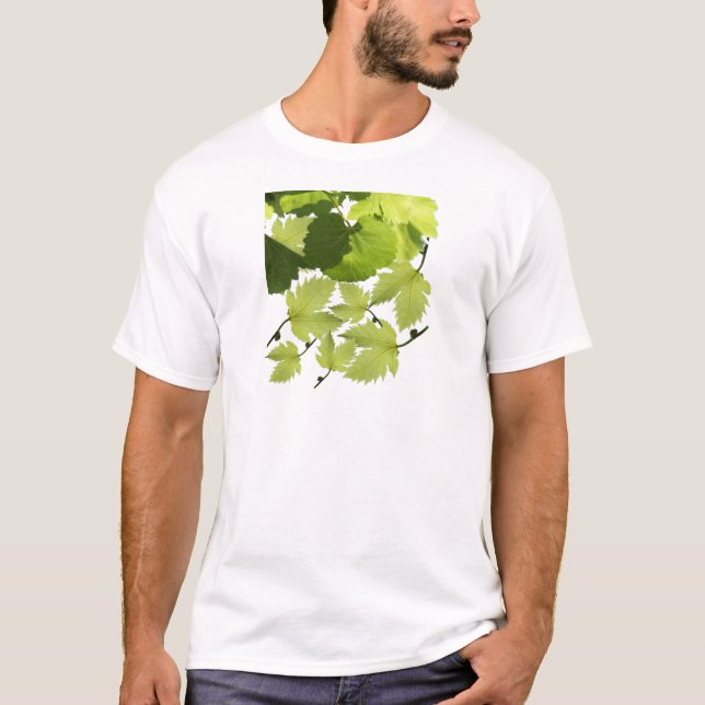 Camiseta Hojas verdes de vid de uva (Anverso)