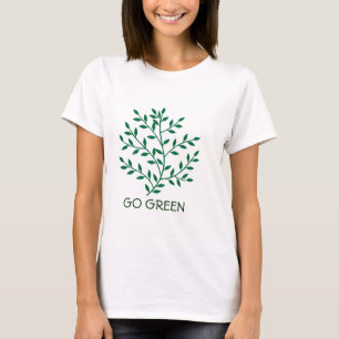 Camiseta Hojas verdes hoja de rama de olivo verde Ir Verde