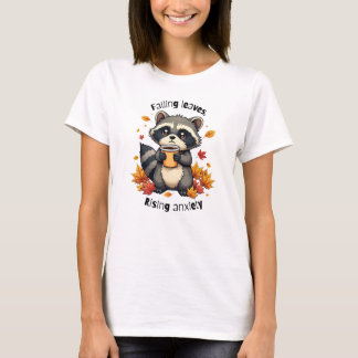 Camiseta Hojas y ansiedad - Racconón con café
