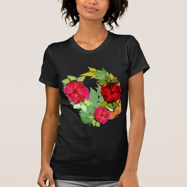 Camiseta Hojas y flores (Anverso)