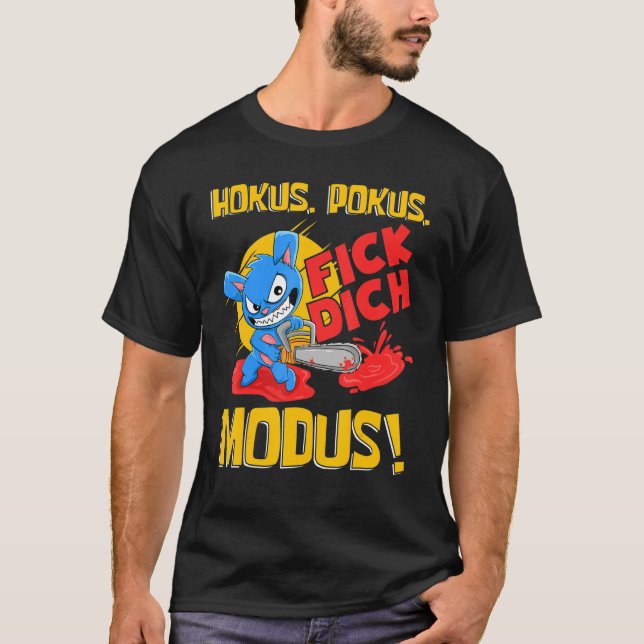 Camiseta Hokus Pokus Fick Dich Modus Humano Hate Man (Anverso)