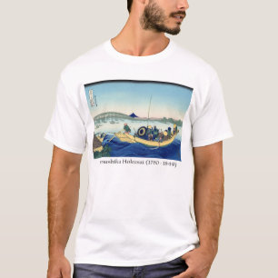 Camiseta Hokusai en el monte Fuji, - puesta del sol a