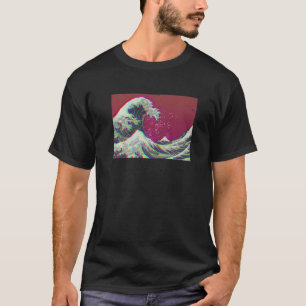 Camiseta Hokusai Great Wave Modern Retro Look