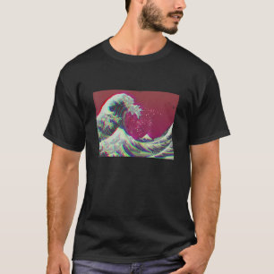 Camiseta Hokusai Great Wave Modern Retro Look