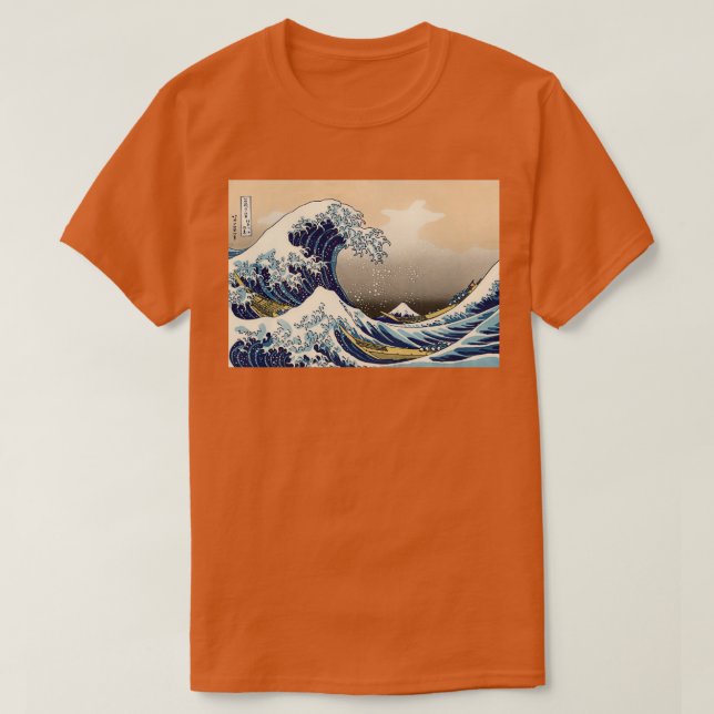 Camiseta Hokusai La gran ola de Kanagawa (Diseño del anverso)