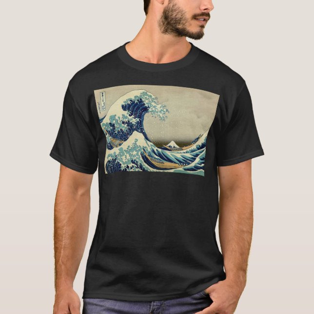 Camiseta Hokusai, La Gran Ola de Kanagawa, Japón (Anverso)