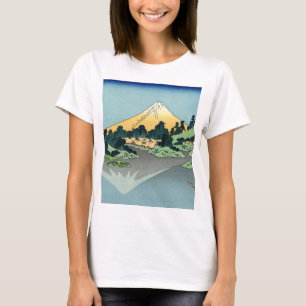 Camiseta Hokusai Monte Fuji reflexiona en el lago Kawaguchi