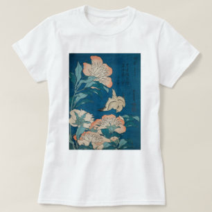 Camiseta Hokusai Peonies y Canary Vintage GalleryHD