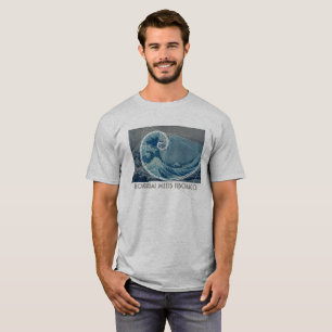 Camiseta Hokusai resuelve Fibonacci con secuencia numérica