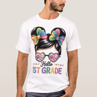 Camiseta Hola, 1º Grado De Desordenado Bun Volver A La Escu