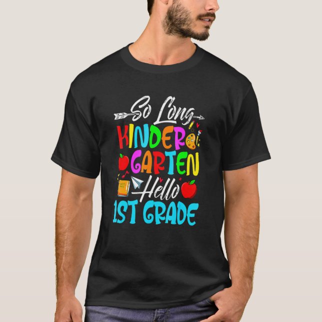 Camiseta Hola, 1º Grado, hasta que el jardín de infantes vu (Anverso)