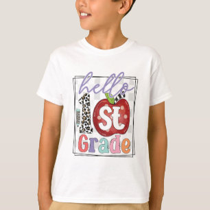 Camiseta Hola 1º grado, niño o Chica
