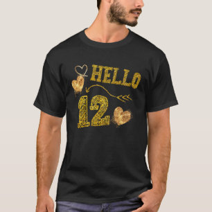 Camiseta Hola 12 cumpleaños 12 años 12º cumpleaños Gif