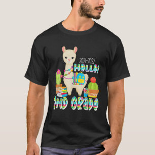 Camiseta Hola 2º Grado Cute Llama Alpaca De Vuelta A La Esc