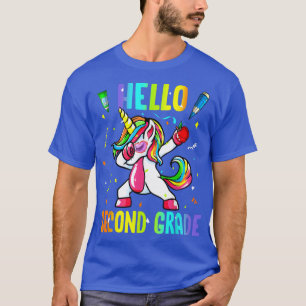 Camiseta Hola, 2º Grado, Cute Unicorn Bienvenido De Vuelta