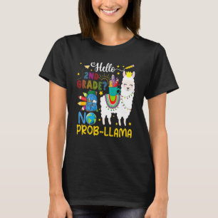 Camiseta Hola 2º grado No Prob Llama Pencils Llama Wearin