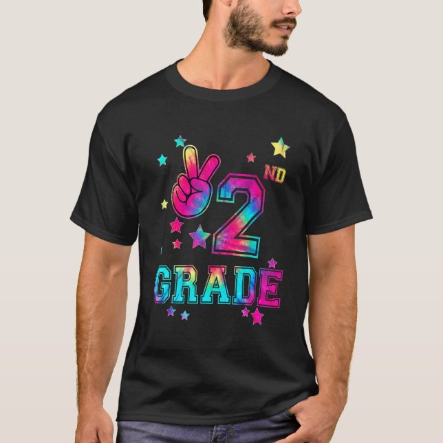 Camiseta Hola, 2º Grado Tye First Day Of School Back S (Anverso)