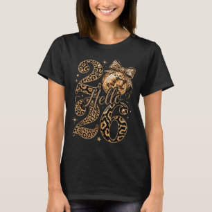 Camiseta Hola 2026 Leopard Coquette Bola de Discoteca Feliz