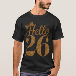 Camiseta Hola 26 Celebración de Año Nuevo Combinación Hombr