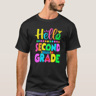 Camiseta Hola 2do Grado Maestra Linda Niños Niñas De Vuelta