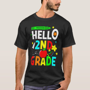 Camiseta Hola 2do Segundo Grado De vuelta a la escuela Prim