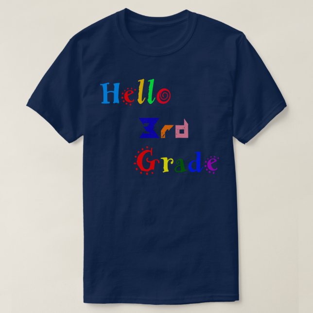 Camiseta hola 3º grado (Diseño del anverso)