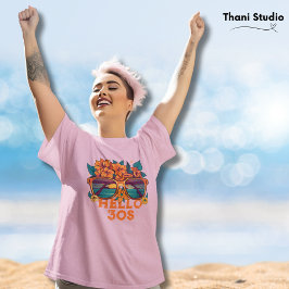 Camiseta Hola 30 s Tropical Vintage Retro Aniversario