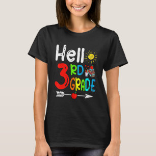 Camiseta Hola 3° Grado De Vuelta A La Escuela Primer Día De
