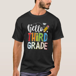 Camiseta Hola, 3° Grado De Vuelta Al Equipo Escolar, 3° Gra