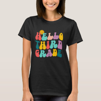 Camiseta Hola 3 Grados Feliz Primer Día De La Escuela De Vu
