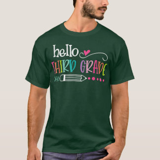 Camiseta Hola, 3er grado de diversión de camisas de tercer 