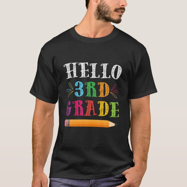 Camiseta Hola 3er Grado De Vuelta A La Escuela (Anverso)