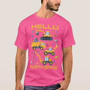 Camiseta Hola 4º Grado 4º Camión De Construcción