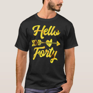 Camiseta Hola, 40 Aniversario de la pareja de mujeres