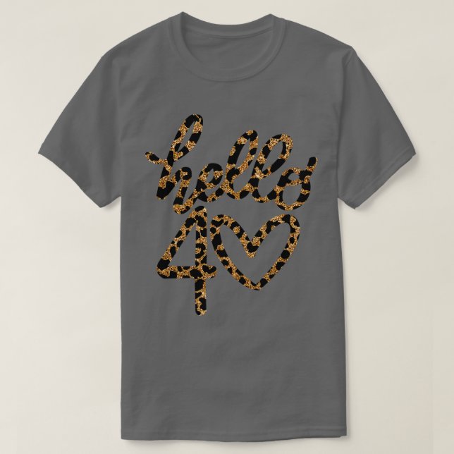 Camiseta Hola 40 Leapord 1 (Diseño del anverso)