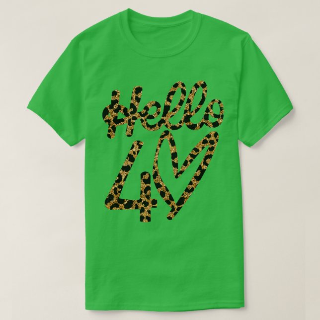 Camiseta Hola 40 Leapord 4 (Diseño del anverso)