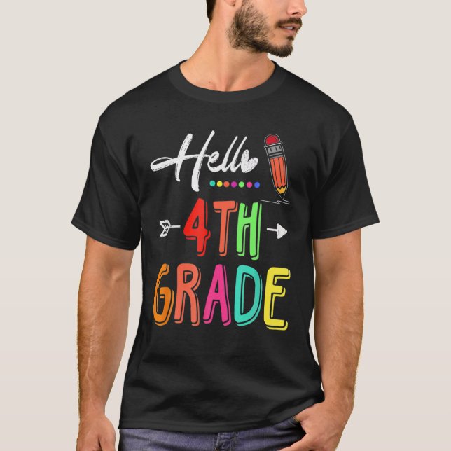 Camiseta Hola, 4° Grado, Equipo De Cuarto Grado Profesor De (Anverso)