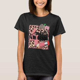 Camiseta Hola 4to Grado Regreso a la Escuela Mujeres Niñas 