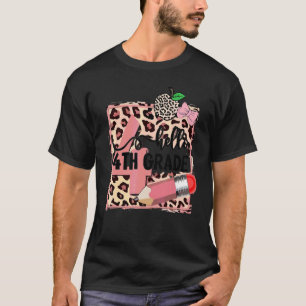 Camiseta Hola 4to Grado Regreso a la Escuela Mujeres Niñas 