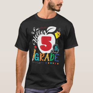Camiseta Hola, 5º Grado De Vuelta A La Escuela De La Manzan