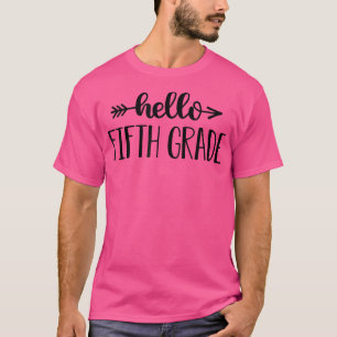 Camiseta Hola, 5º grado de vuelta a la escuela, feliz prime