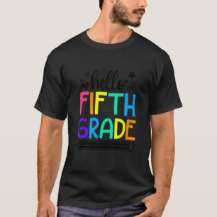 Camiseta Hola, 5º Grado De Vuelta A Los Colegios Para Chica